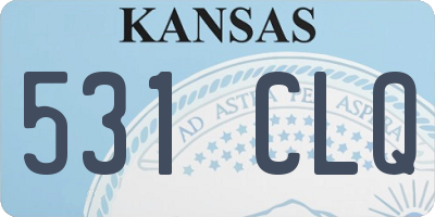 KS license plate 531CLQ