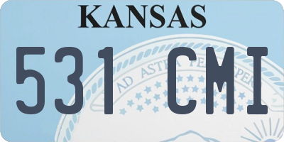 KS license plate 531CMI