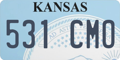 KS license plate 531CMO