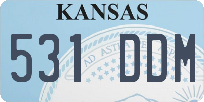 KS license plate 531DDM