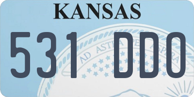KS license plate 531DDO