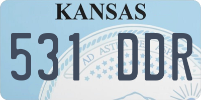 KS license plate 531DDR