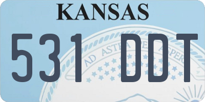KS license plate 531DDT