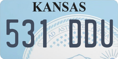 KS license plate 531DDU