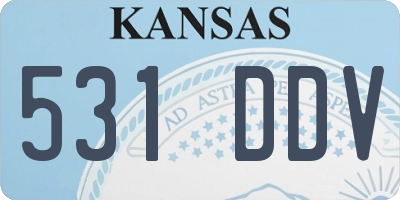 KS license plate 531DDV