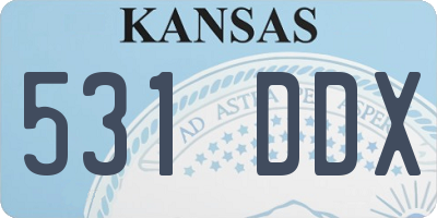 KS license plate 531DDX