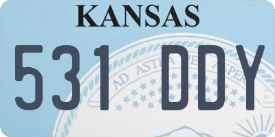 KS license plate 531DDY