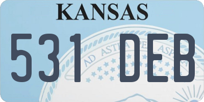 KS license plate 531DEB