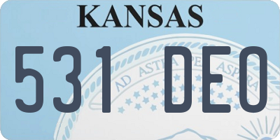 KS license plate 531DEO