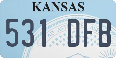 KS license plate 531DFB