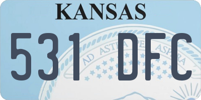 KS license plate 531DFC