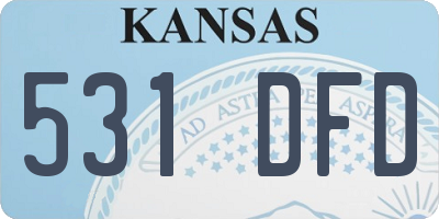 KS license plate 531DFD