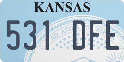 KS license plate 531DFE