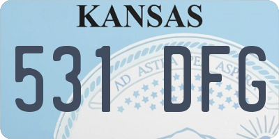 KS license plate 531DFG