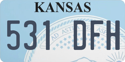KS license plate 531DFH