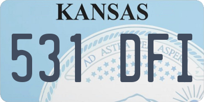 KS license plate 531DFI