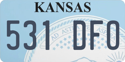 KS license plate 531DFO