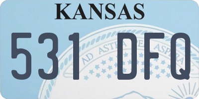 KS license plate 531DFQ