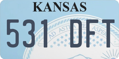 KS license plate 531DFT