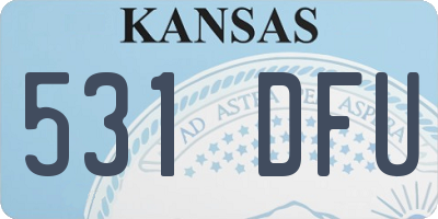 KS license plate 531DFU