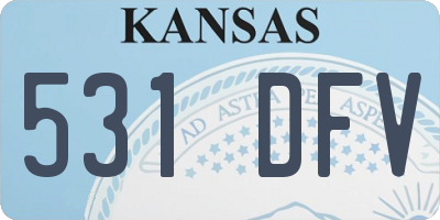 KS license plate 531DFV