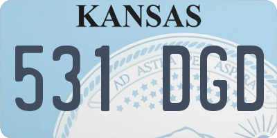 KS license plate 531DGD