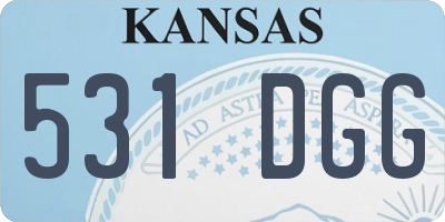 KS license plate 531DGG