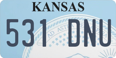 KS license plate 531DNU