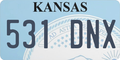 KS license plate 531DNX