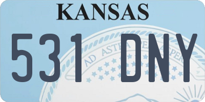 KS license plate 531DNY