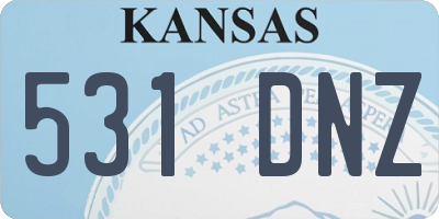 KS license plate 531DNZ