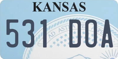 KS license plate 531DOA