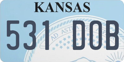 KS license plate 531DOB