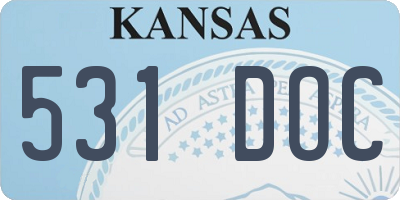 KS license plate 531DOC