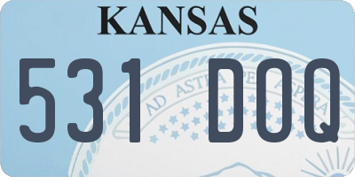 KS license plate 531DOQ
