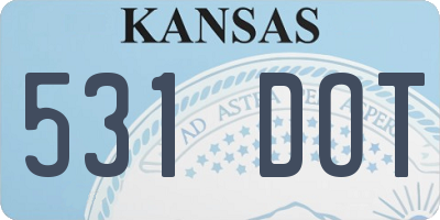 KS license plate 531DOT