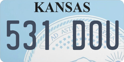 KS license plate 531DOU