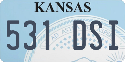 KS license plate 531DSI