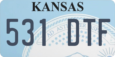 KS license plate 531DTF