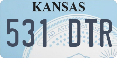 KS license plate 531DTR