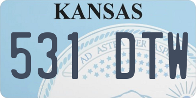 KS license plate 531DTW