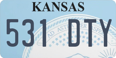 KS license plate 531DTY