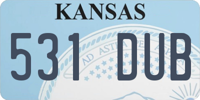 KS license plate 531DUB