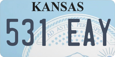 KS license plate 531EAY