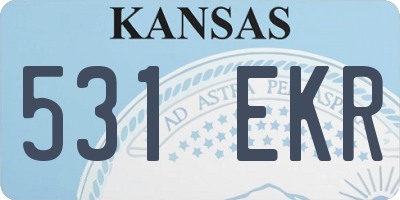 KS license plate 531EKR