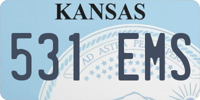 KS license plate 531EMS