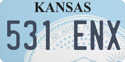 KS license plate 531ENX