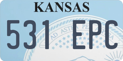 KS license plate 531EPC