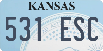 KS license plate 531ESC