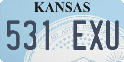 KS license plate 531EXU